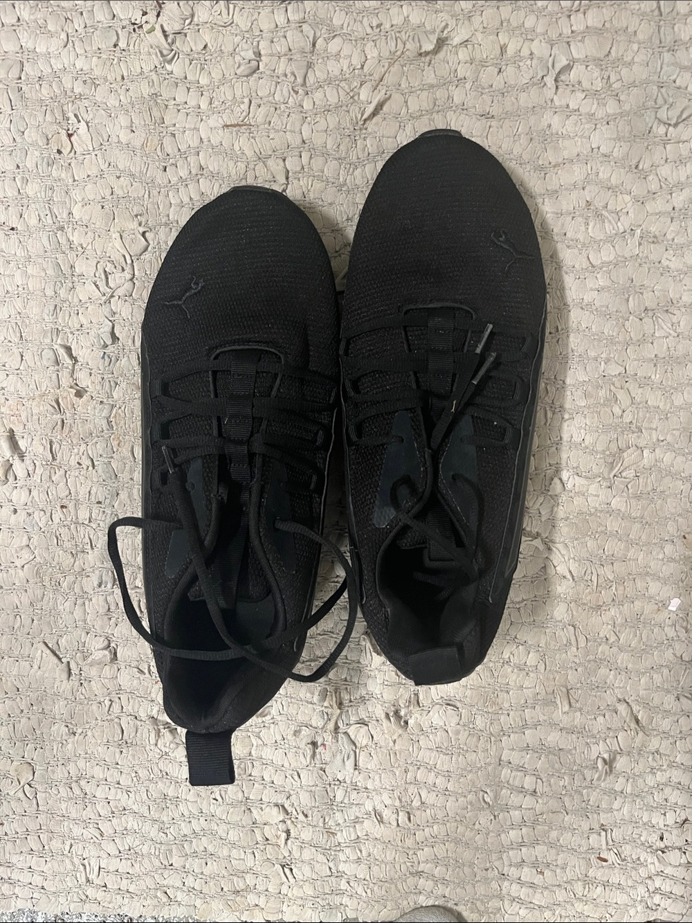 Puma Black Knit Lace-Up Men's Sneakers
